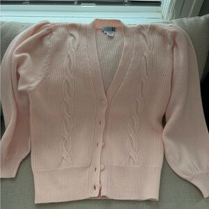 Light Pink wool Knit Cardigan vintage